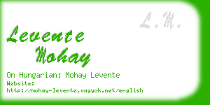 levente mohay business card
